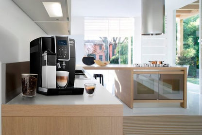 DE'LONGHI Kaffeevollautomat Dinamica ECAM356.57.B - 14 Kaffeegetränke mit perfektem Milchschaum Kannen-Funktion (6 Tassen), Kegelmahlwerk (13-stufig), 5 Kaffeestärken