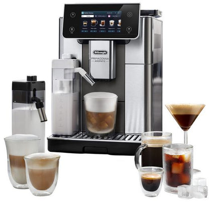 DE'LONGHI Kaffeevollautomat Primadonna Aromatic ECAM630.75.TM - 35 eiskalte & heiße Kaffeerezepte Edles italienisches Design, Bean Adapt Technology, Cold Brew Rezepte