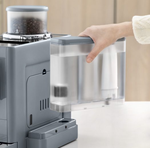 DE'LONGHI Kaffeevollautomat Rivelia EXAM440.55.G – 16 Kaffee-Rezepte, 2 Barista-Bohnenbehälter, grau Extra-Shot-Funktion, Innovatives Bean-Switch System, Touchdisplay