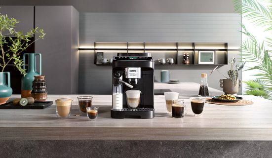 DE'LONGHI Kaffeevollautomat Magnifica Evo Next ECAM310.60.B - Barista-Genuss per Touch, schwarz MyLatteFunktion, 3 Benutzerprofile, LatteCrema Milchsystem, 10 Rezepte
