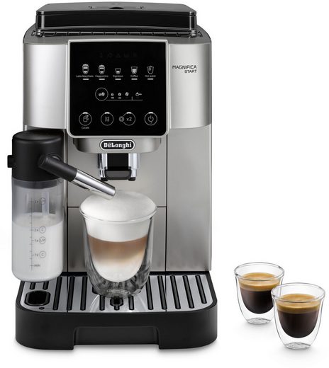 DE'LONGHI Kaffeevollautomat Start Milk ECAM220.80.SB, Milchkaraffe inklusive, Perfekter Cappuccino Für cremigen Barista-Milchschaum – auch für pflanzliche Alternativen