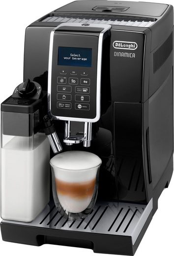 DE'LONGHI Kaffeevollautomat Dinamica ECAM356.57.B - 14 Kaffeegetränke mit perfektem Milchschaum Kannen-Funktion (6 Tassen), Kegelmahlwerk (13-stufig), 5 Kaffeestärken
