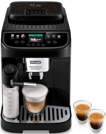 DE'LONGHI Kaffeevollautomat Magnifica Evo Next ECAM310.60.B - Barista-Genuss per Touch, schwarz MyLatteFunktion, 3 Benutzerprofile, LatteCrema Milchsystem, 10 Rezepte