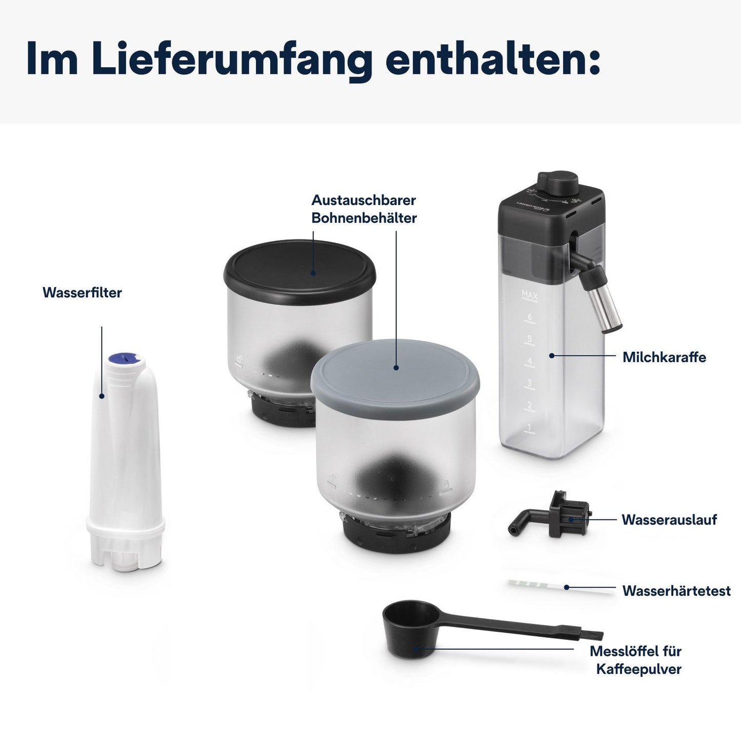 DE'LONGHI Kaffeevollautomat Rivelia EXAM440.55.G – 16 Kaffee-Rezepte, 2 Barista-Bohnenbehälter, grau Extra-Shot-Funktion, Innovatives Bean-Switch System, Touchdisplay